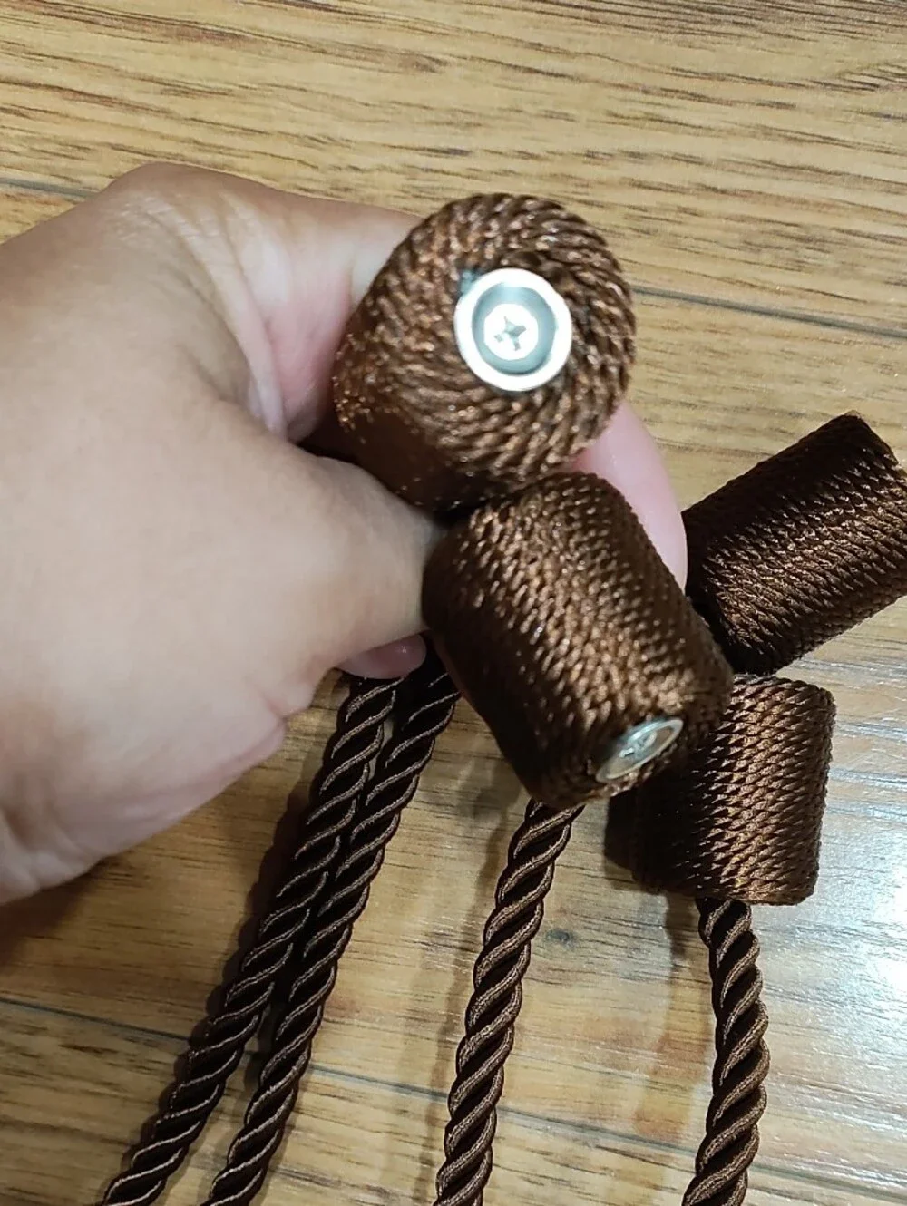Brown Curtain Tiebacks - Set of 4 Decorative Tassel Cords